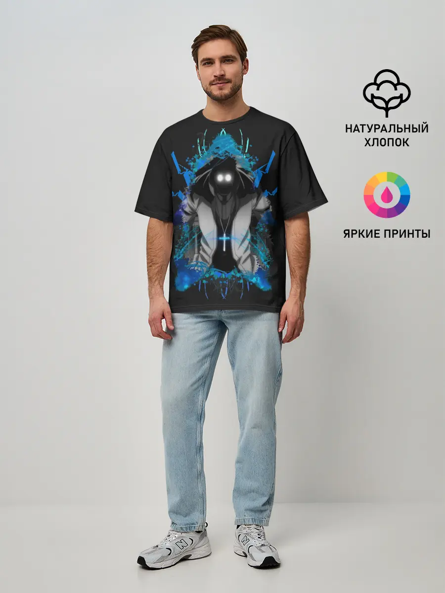 Мужская футболка оверсайз / Hellsing. Alexander Anderson