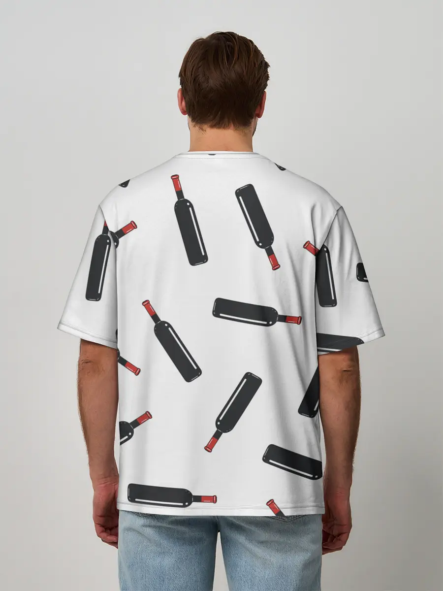 Мужская футболка оверсайз / винишко