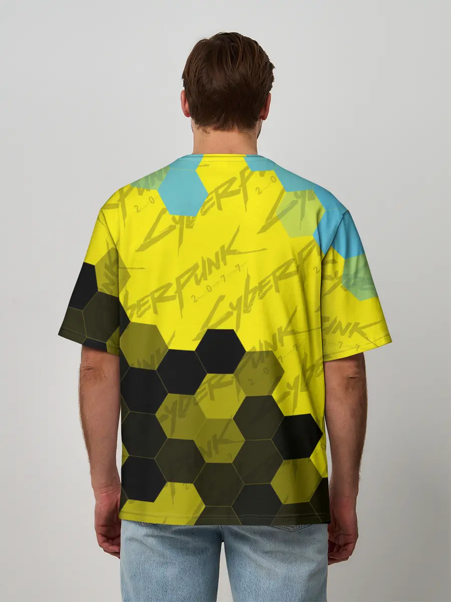 Мужская футболка оверсайз / CYBERPUNK 2077 / Киберпанк