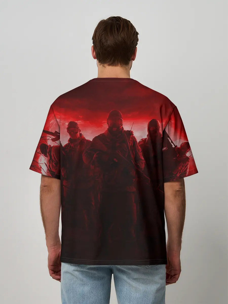 Мужская футболка оверсайз / STALKER ДОЛГ