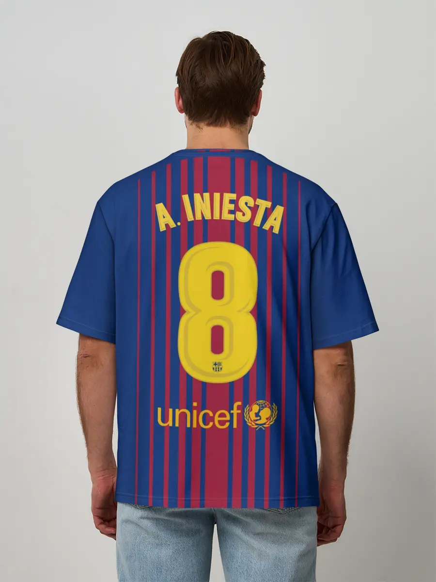 Мужская футболка оверсайз / Iniesta 17-18