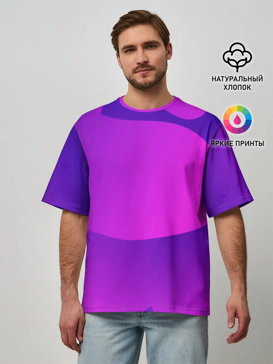 Мужская футболка оверсайз / НЕОНОВАЯ ГЕОМЕТРИЯ