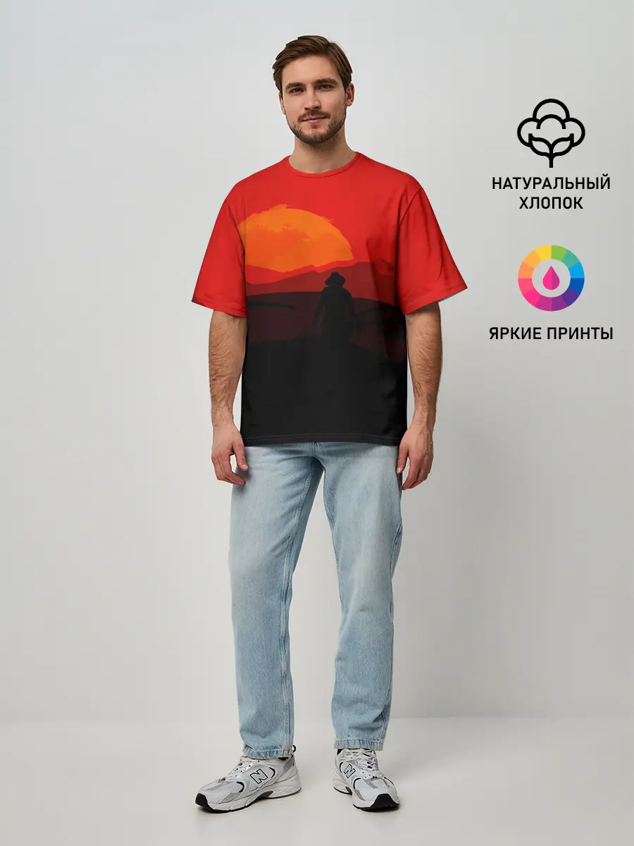 Мужская футболка оверсайз / RDR2