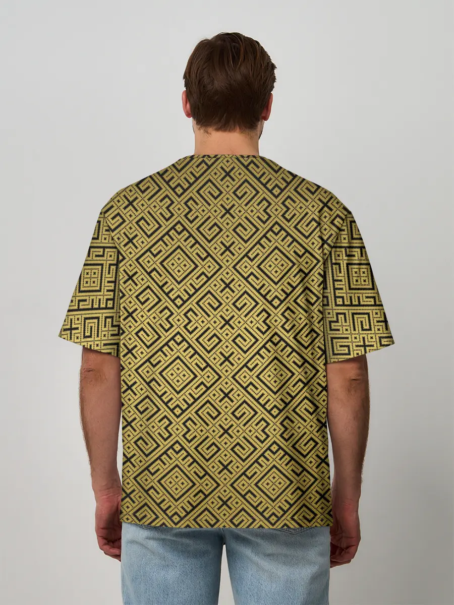 Мужская футболка оверсайз / Обережная Вышивка