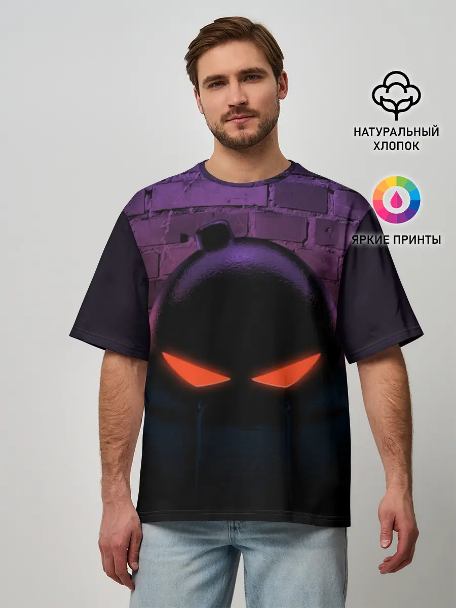 Мужская футболка оверсайз / Friday Night Funkin Whitty