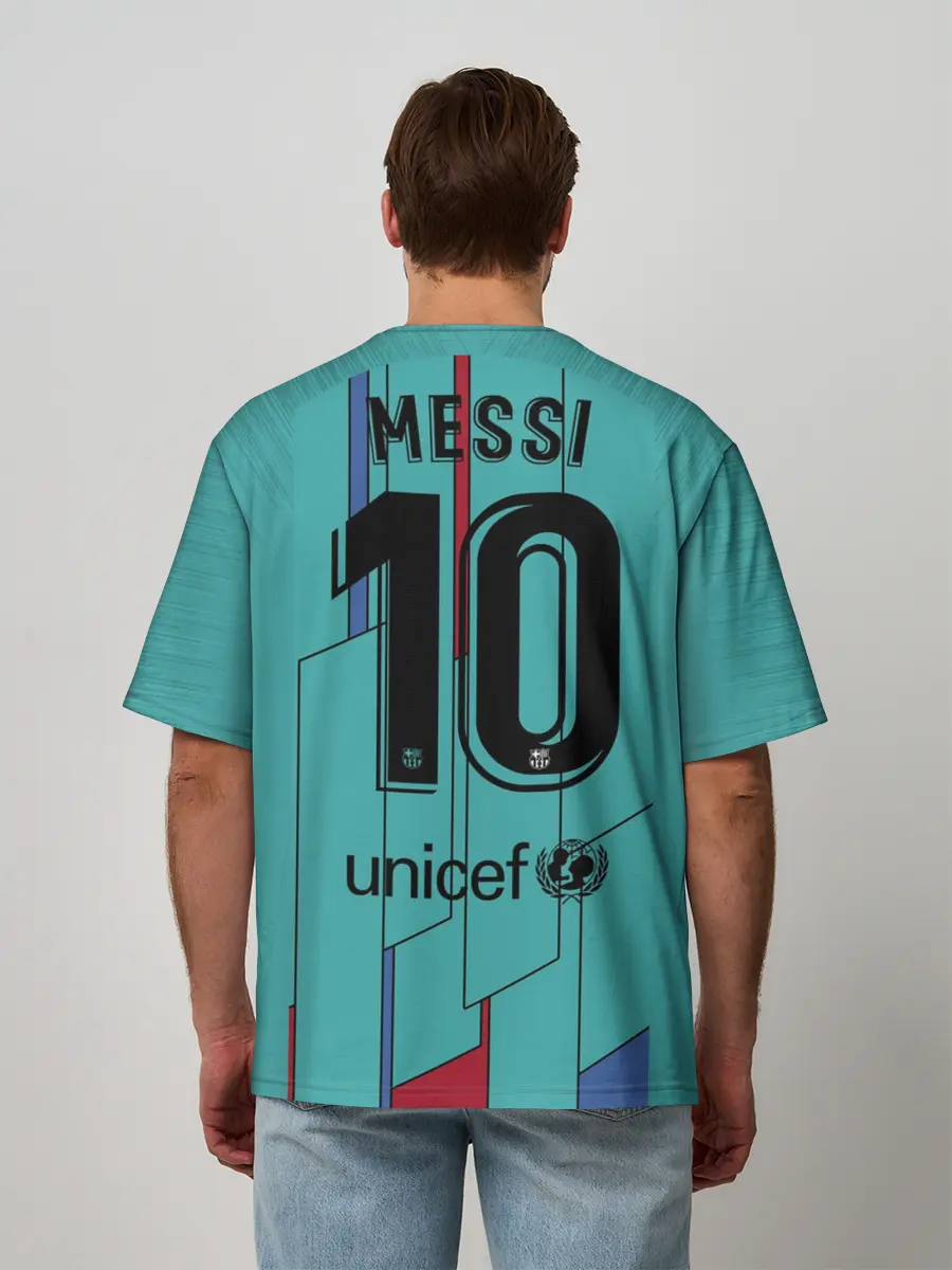 Мужская футболка оверсайз / Messi away 19-20