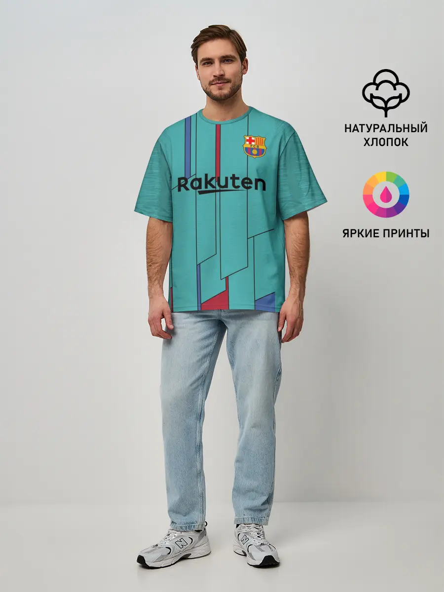 Мужская футболка оверсайз / Messi away 19-20