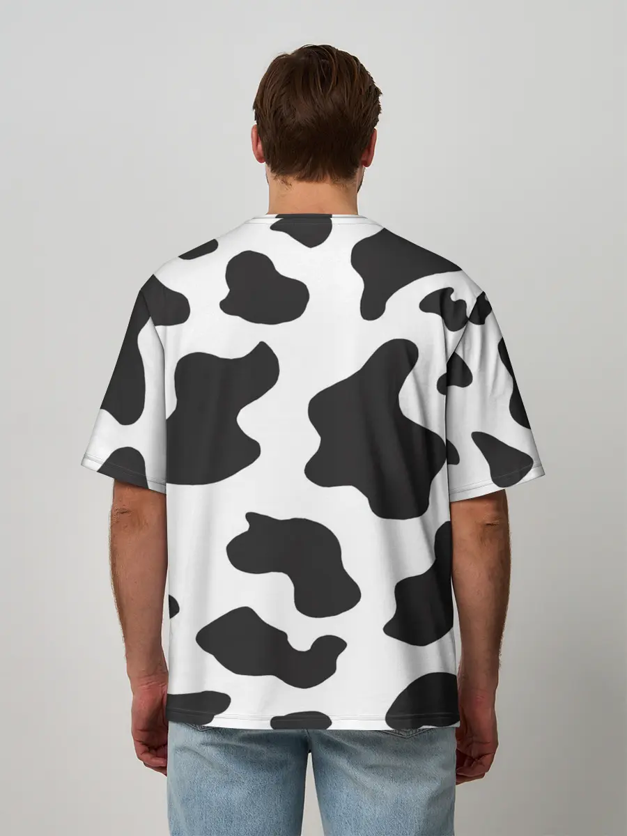 Мужская футболка оверсайз / COW PRINT