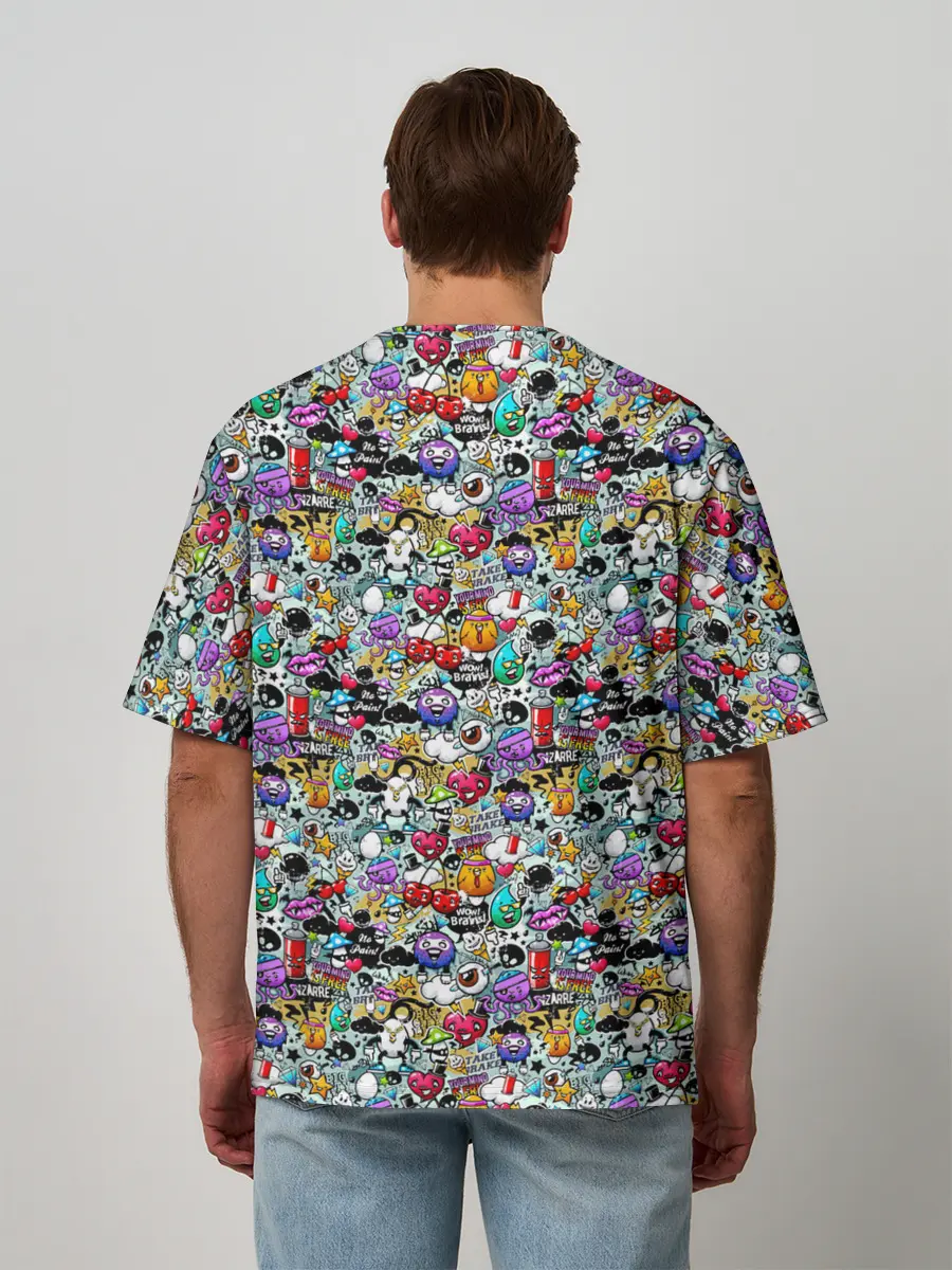 Мужская футболка оверсайз / Stickerboom