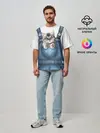 Мужская футболка оверсайз / КОТЕНОК В КАРМАНЕ