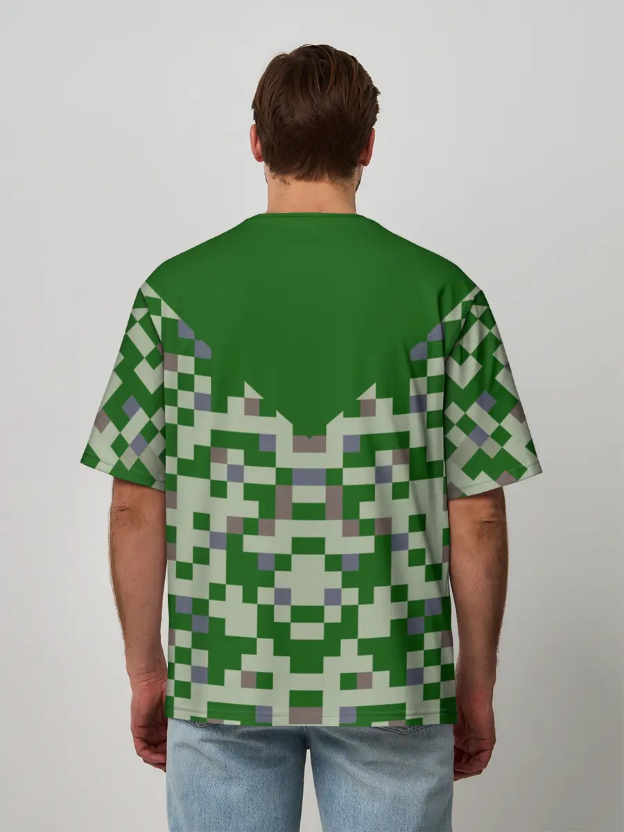 Мужская футболка оверсайз / Minecraft Крипер