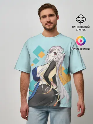 Мужская футболка оверсайз / Рэона Кисараги