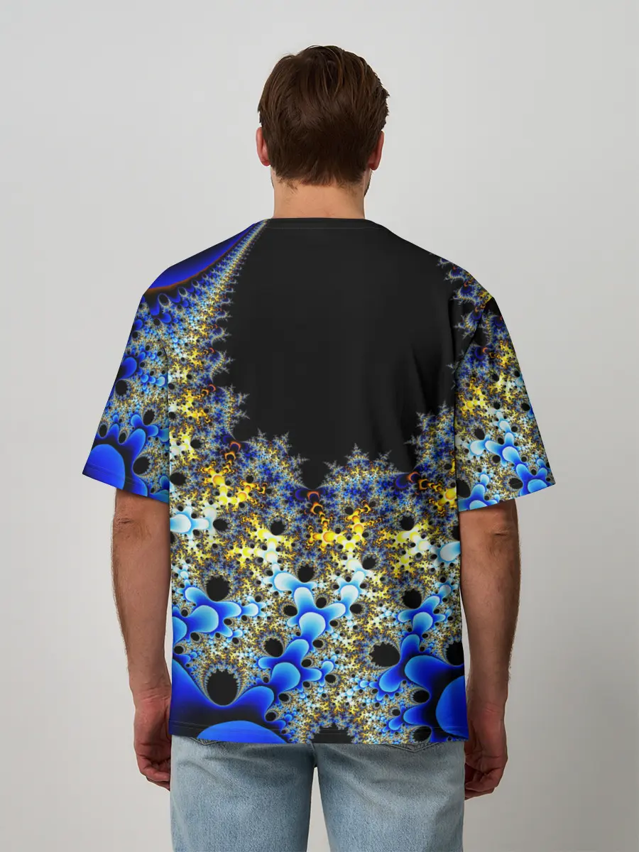 Мужская футболка оверсайз / Фрактальная материя l Fractal