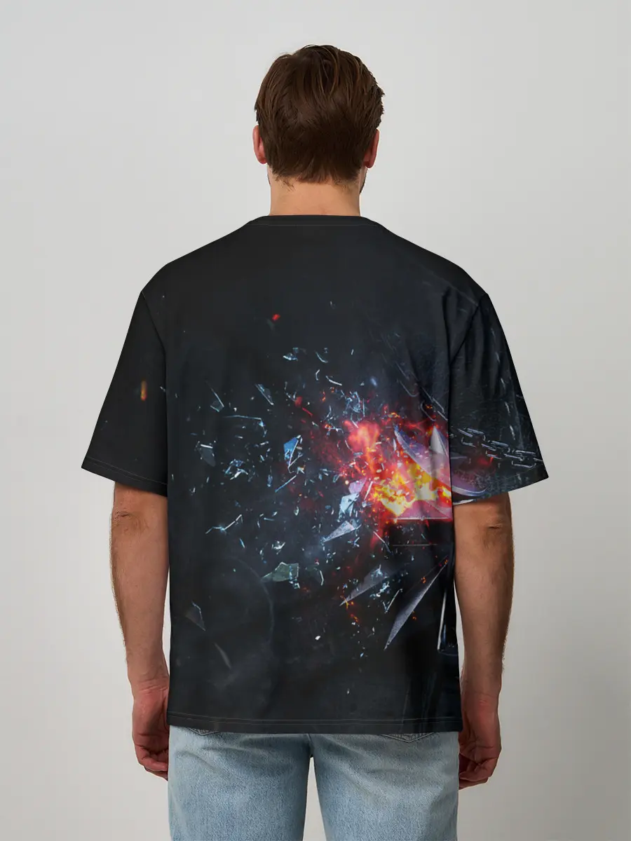 Мужская футболка оверсайз / МЕДАЛЬОН ВЕДЬМАКА