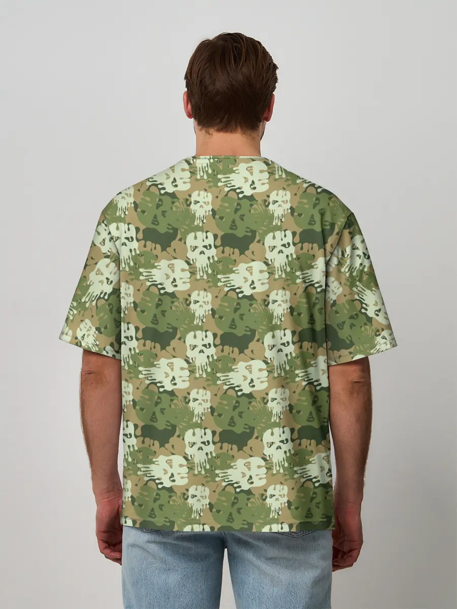 Мужская футболка оверсайз / Силуэты Черепов