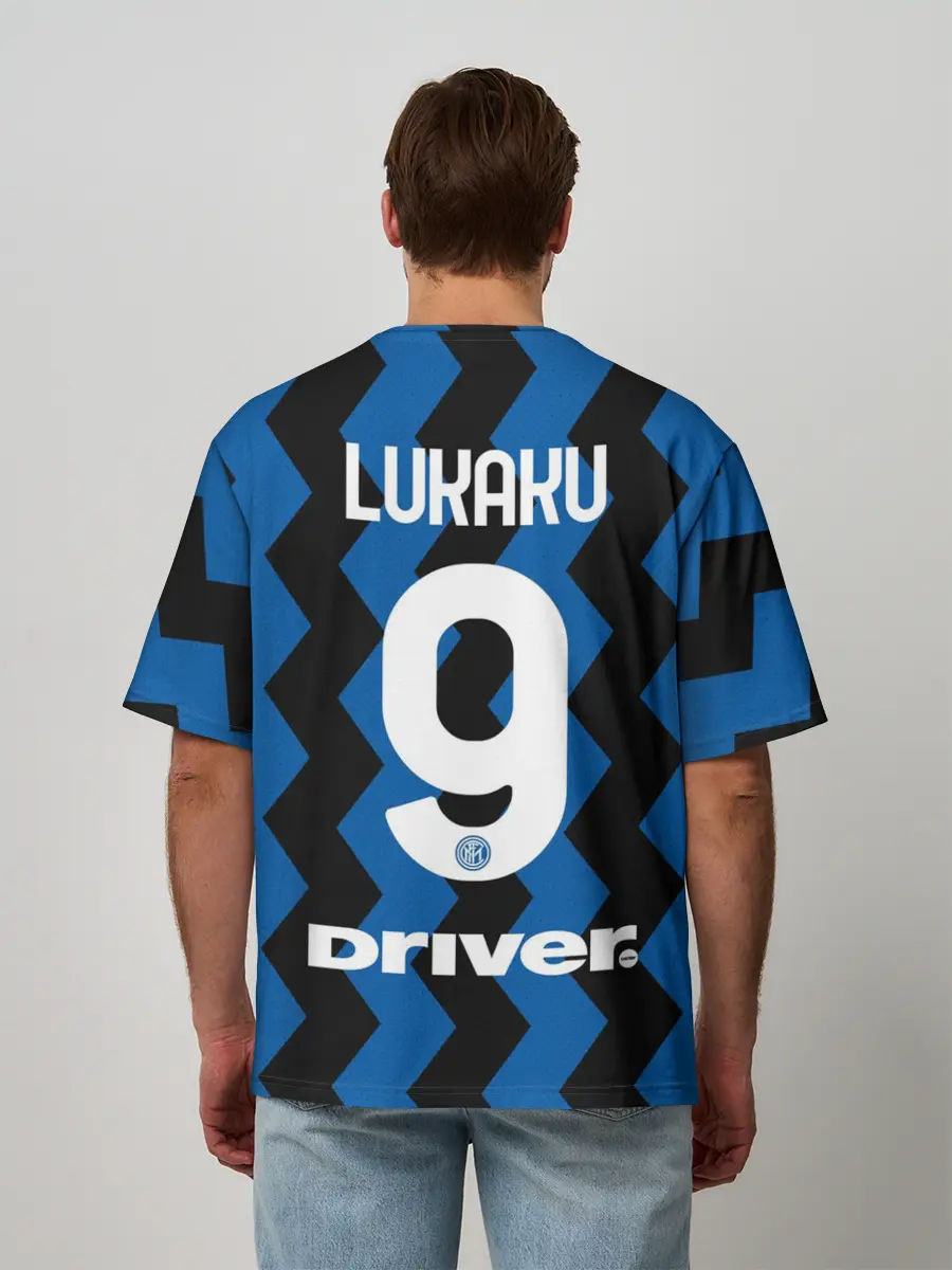 Мужская футболка оверсайз / Лукаку 20/21 Домашняя форма