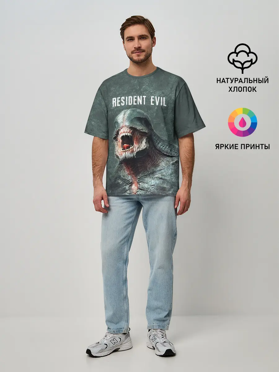 Мужская футболка оверсайз / RESIDENT EVIL 2 | РЕЗИДЕНТ ЕВИЛ
