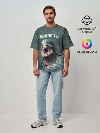 Мужская футболка оверсайз / RESIDENT EVIL 2 | РЕЗИДЕНТ ЕВИЛ