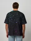 Мужская футболка оверсайз / Star Platina на черном брызги