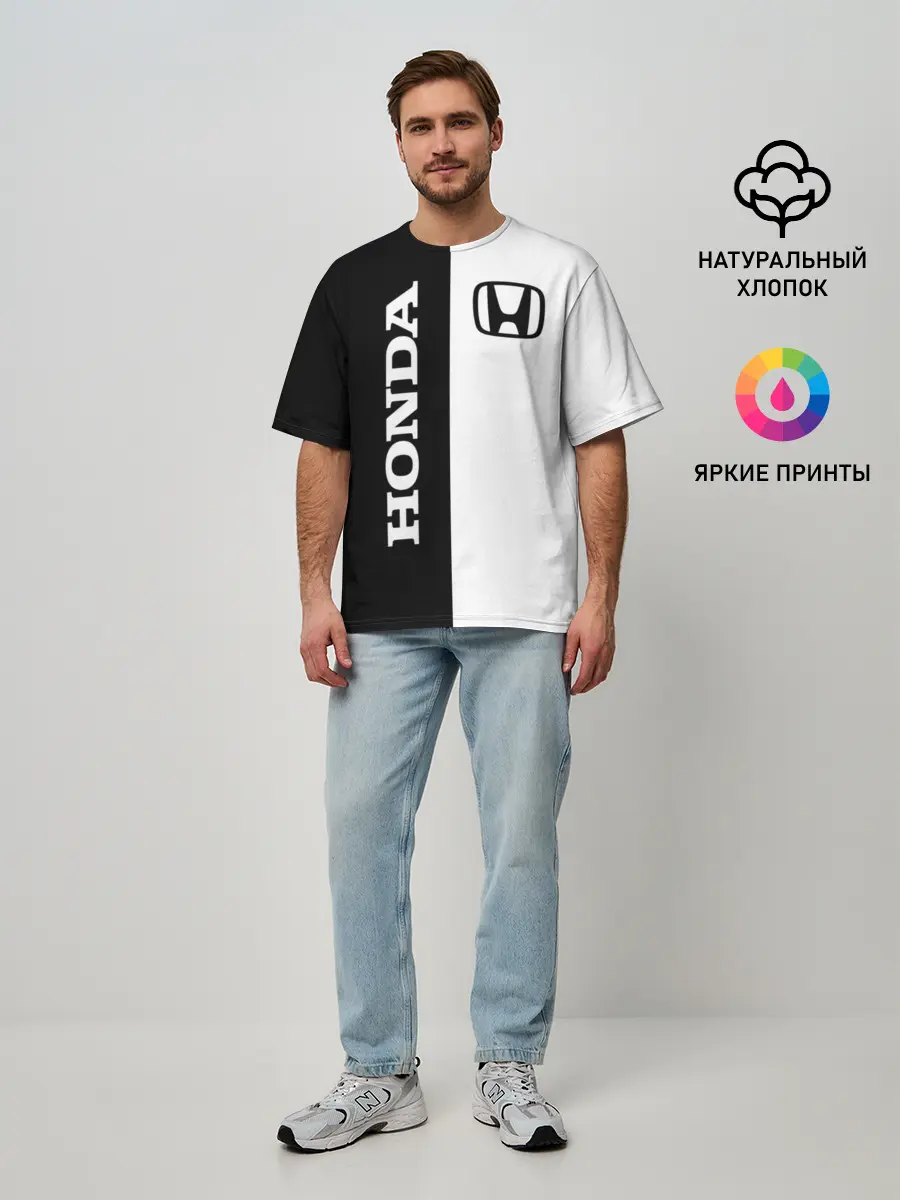 Мужская футболка оверсайз / Honda