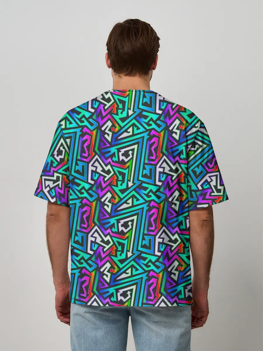 Мужская футболка оверсайз / ГРАФФИТИ