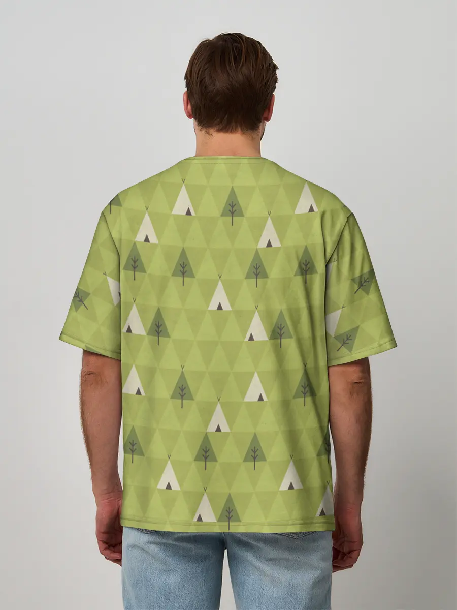 Мужская футболка оверсайз / Лес | Текстура