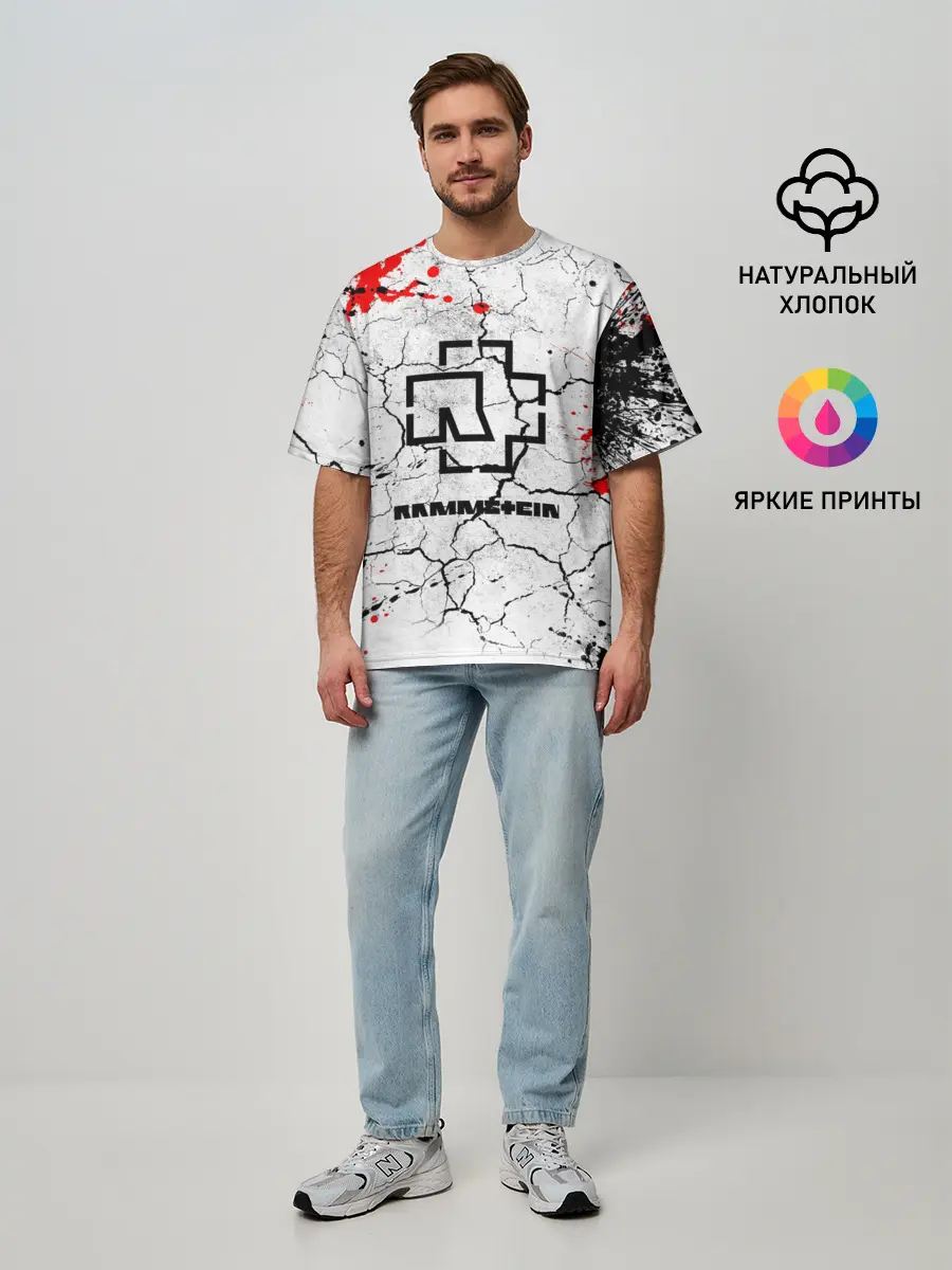 Мужская футболка оверсайз / RAMMSTEIN