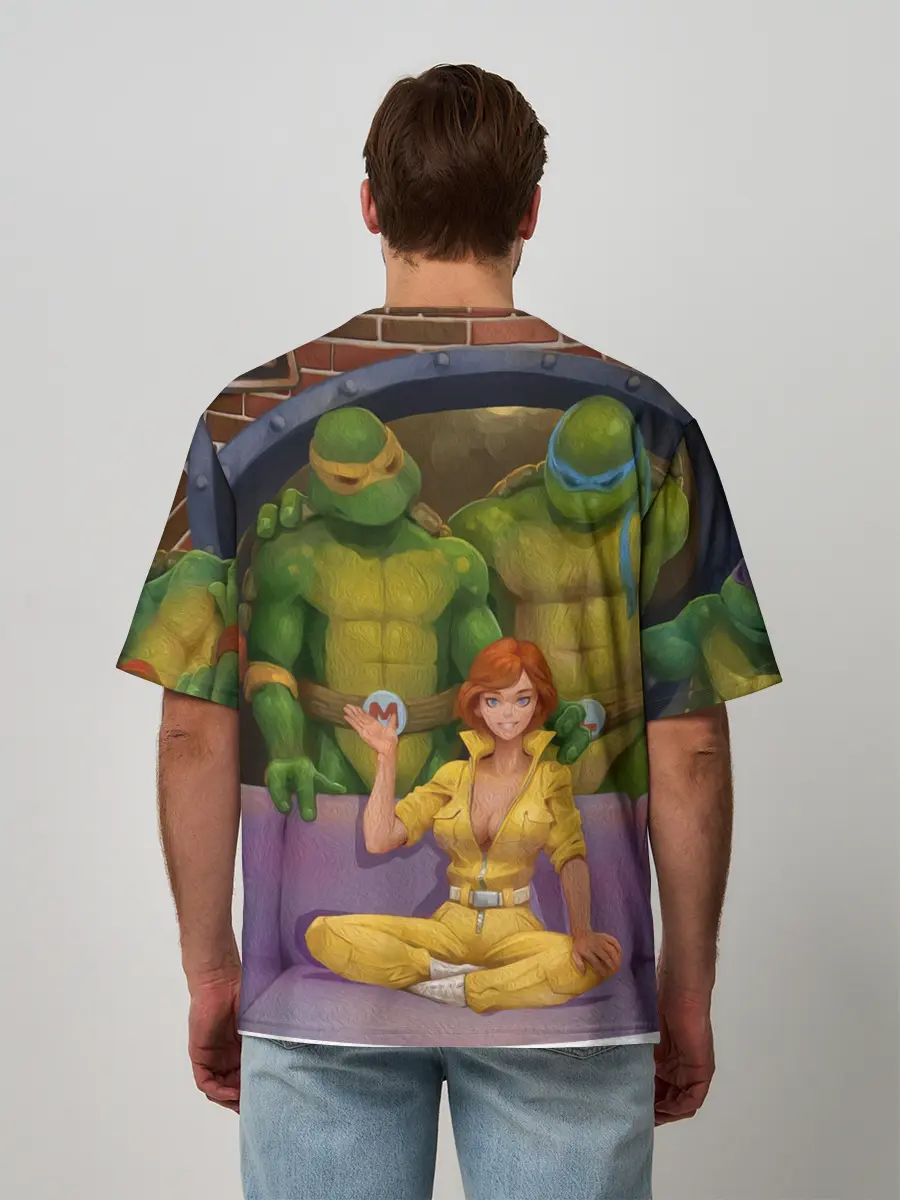 Мужская футболка оверсайз / ЧЕРЕПАШКИХАБ