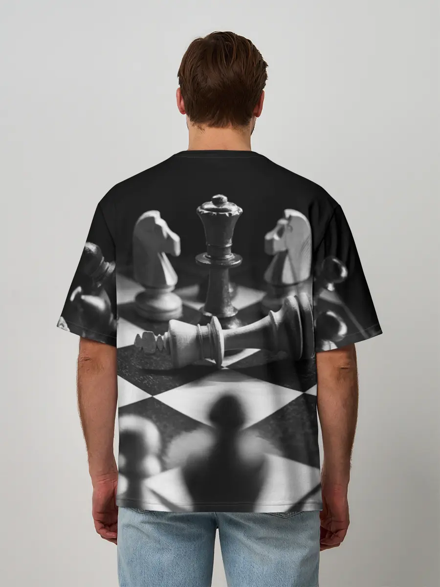 Мужская футболка оверсайз / Шахматы