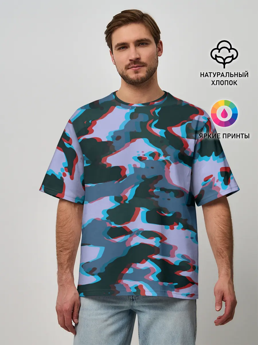 Мужская футболка оверсайз / Камуфляж