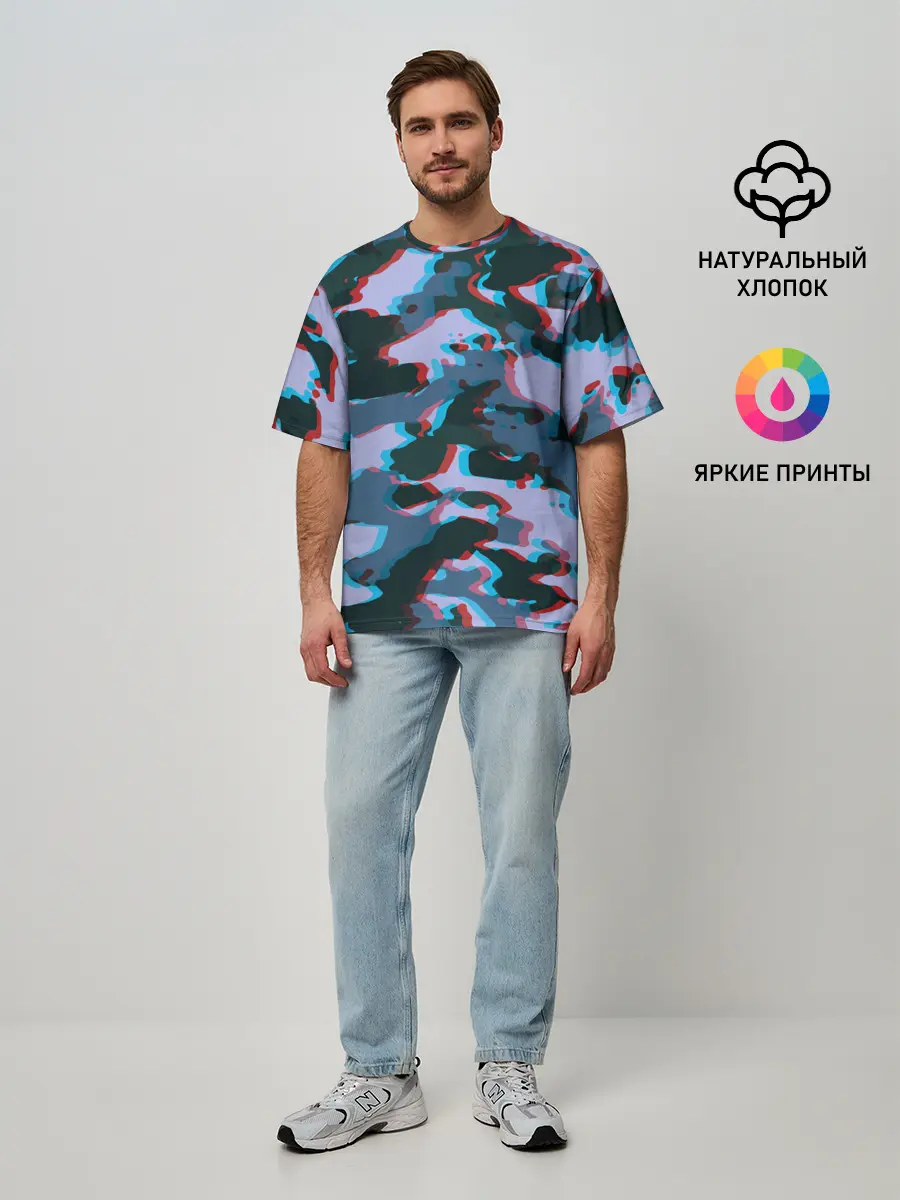 Мужская футболка оверсайз / Камуфляж