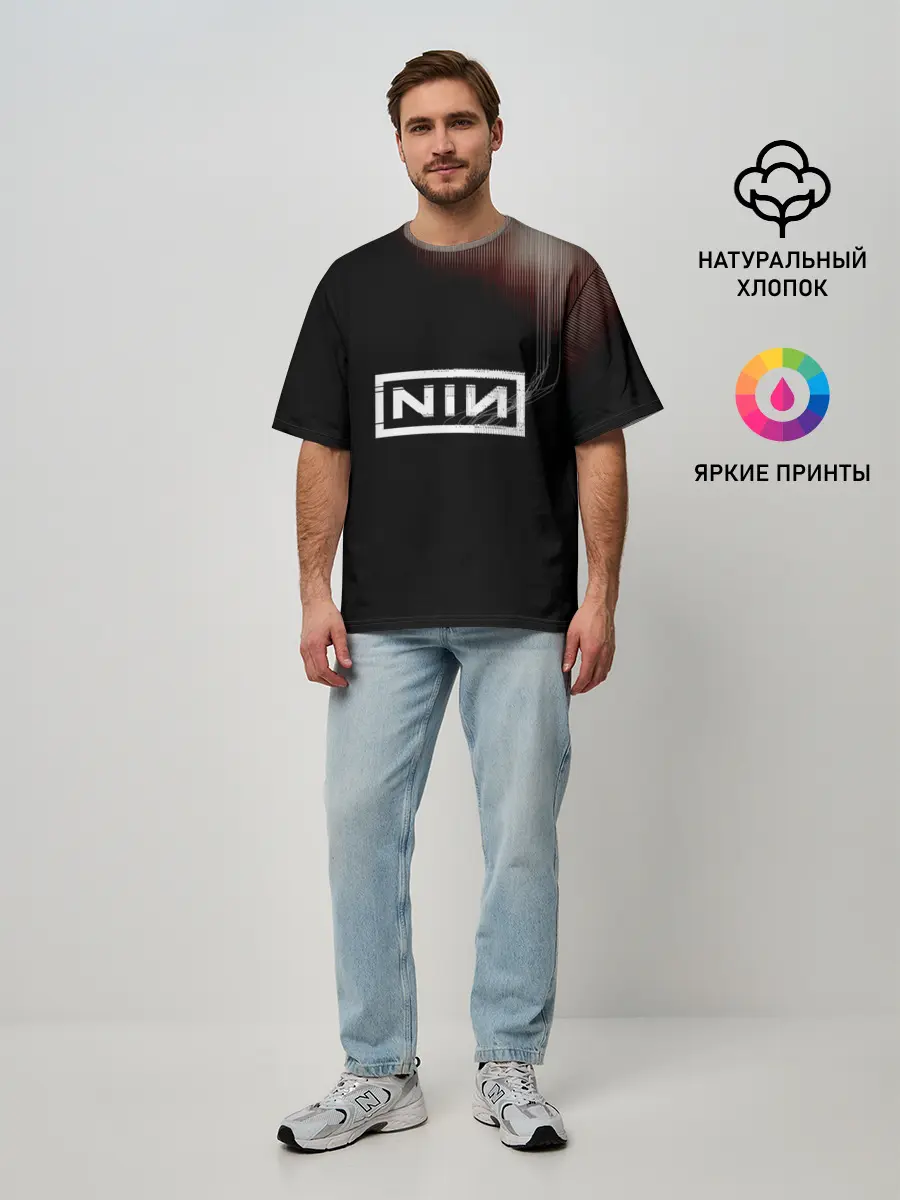 Мужская футболка оверсайз / Cyber NIN