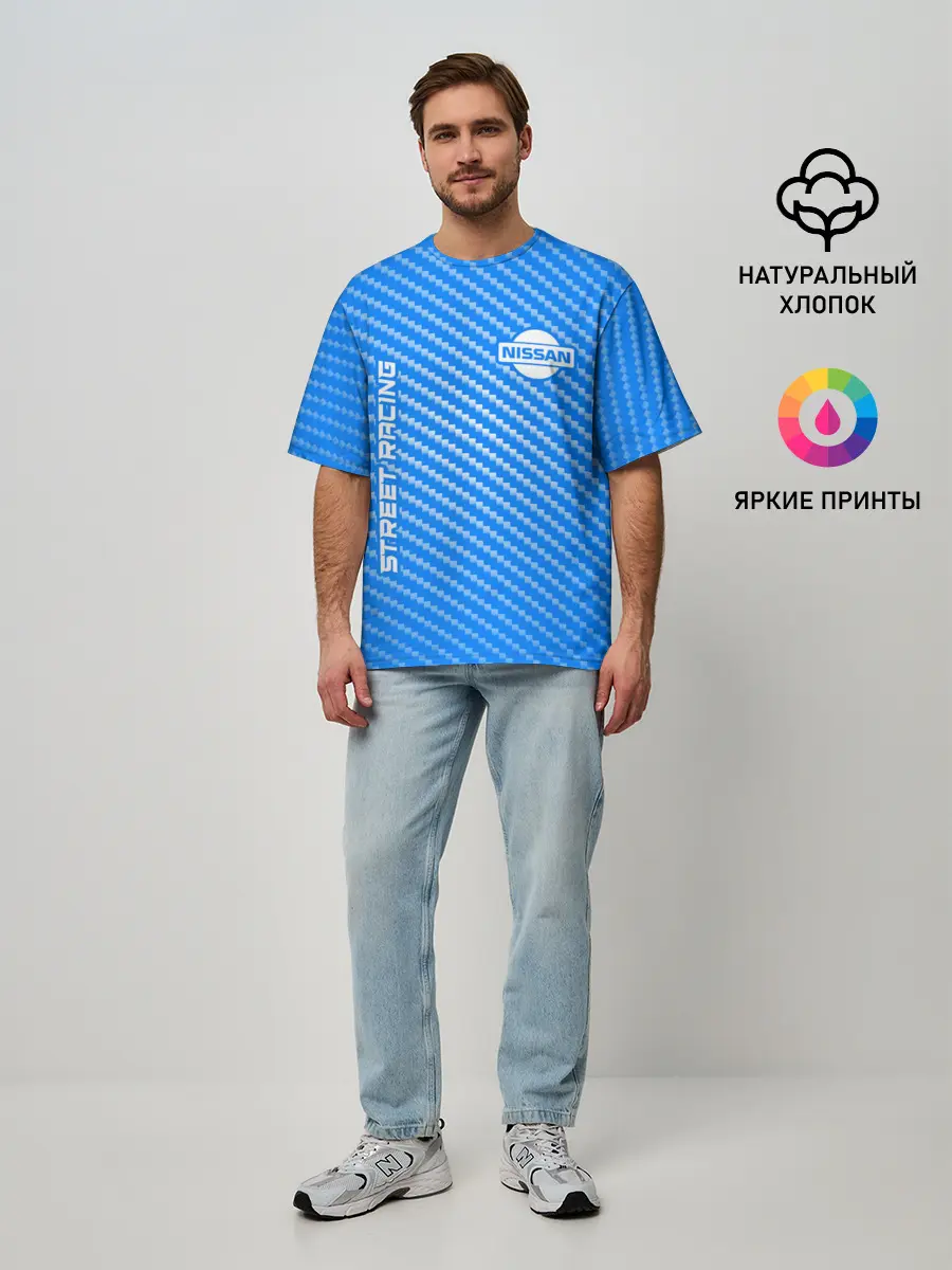 Мужская футболка оверсайз / Ниссан - Pro Racing