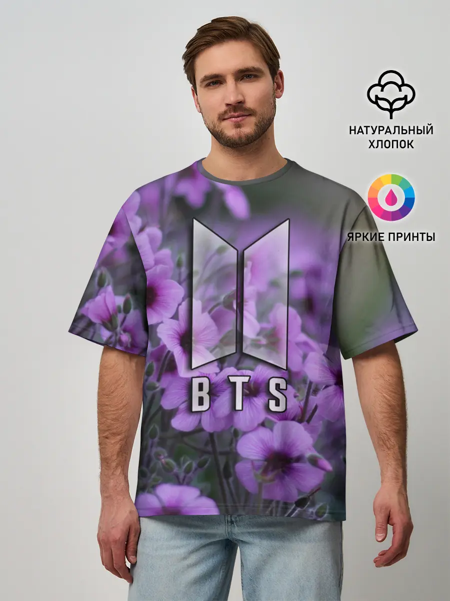Мужская футболка оверсайз / BTS