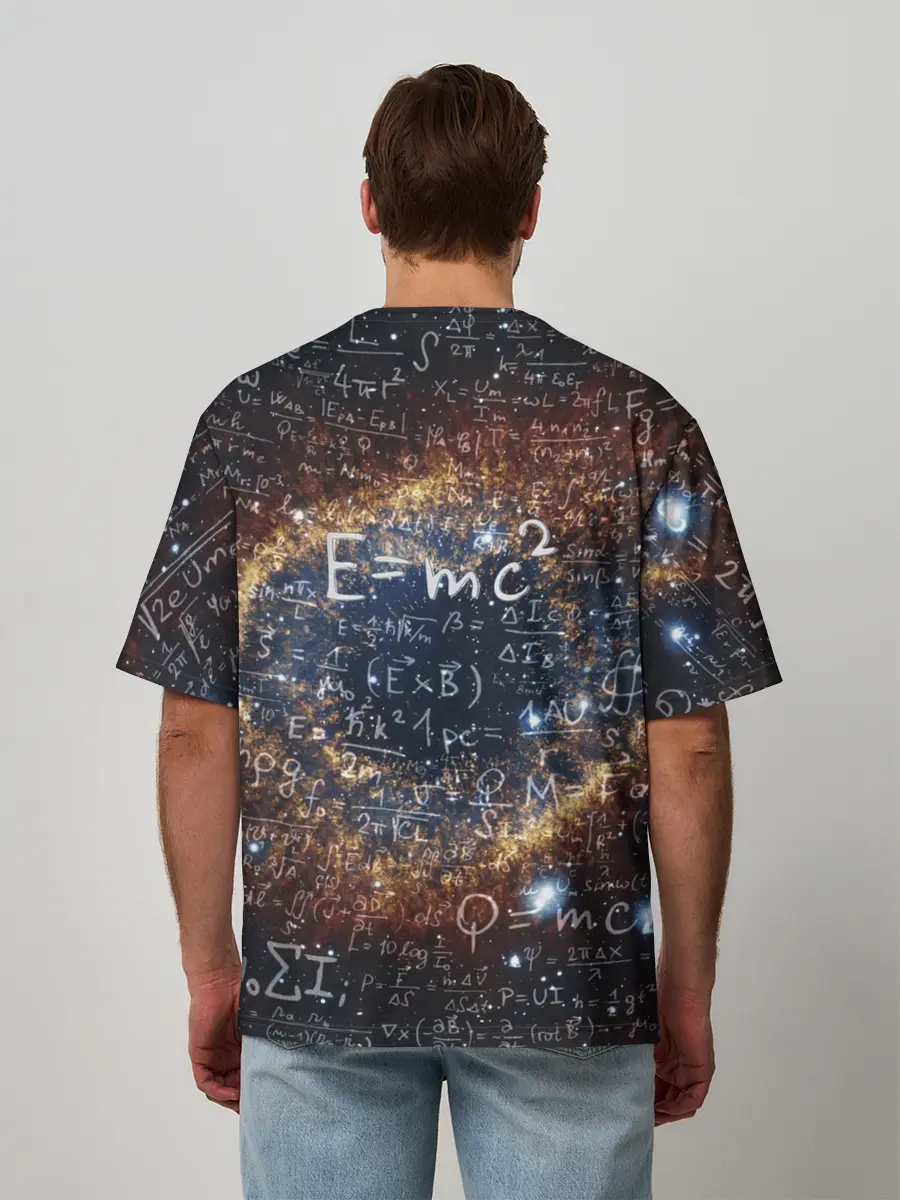 Мужская футболка оверсайз / Формула Вселенной