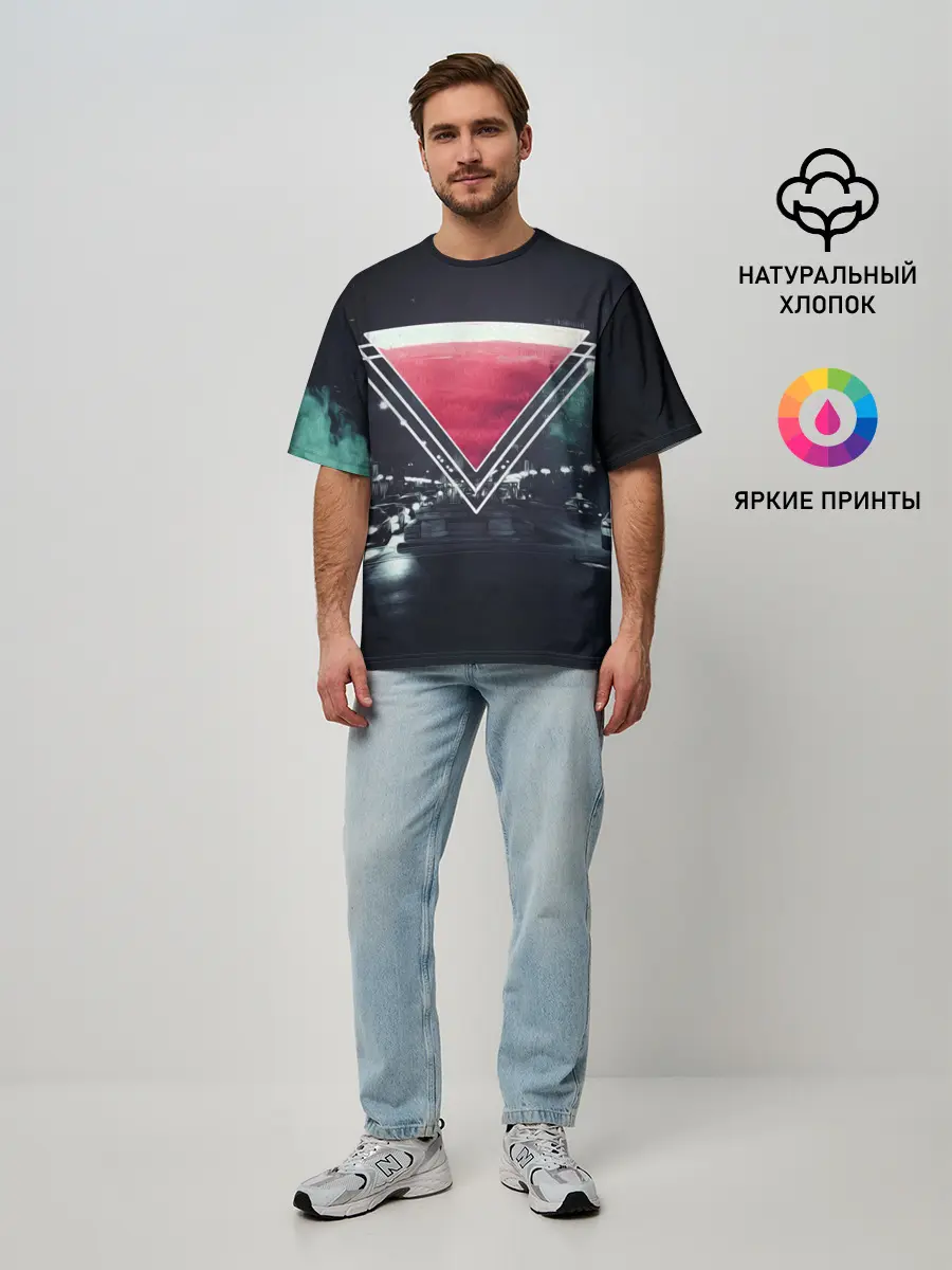 Мужская футболка оверсайз / MUSIC