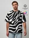 Мужская футболка оверсайз / Зебра