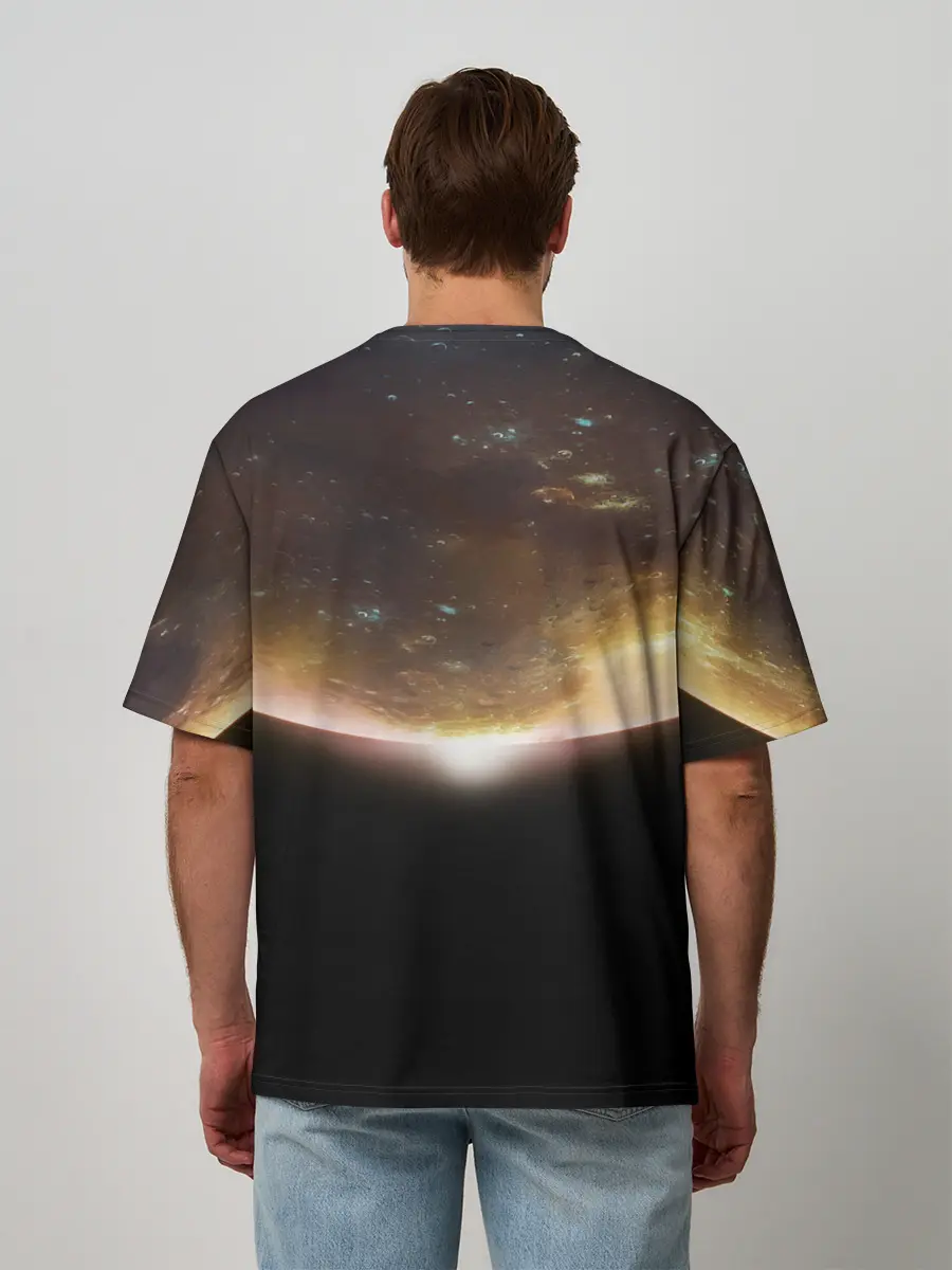 Мужская футболка оверсайз / WARFRAME Planet