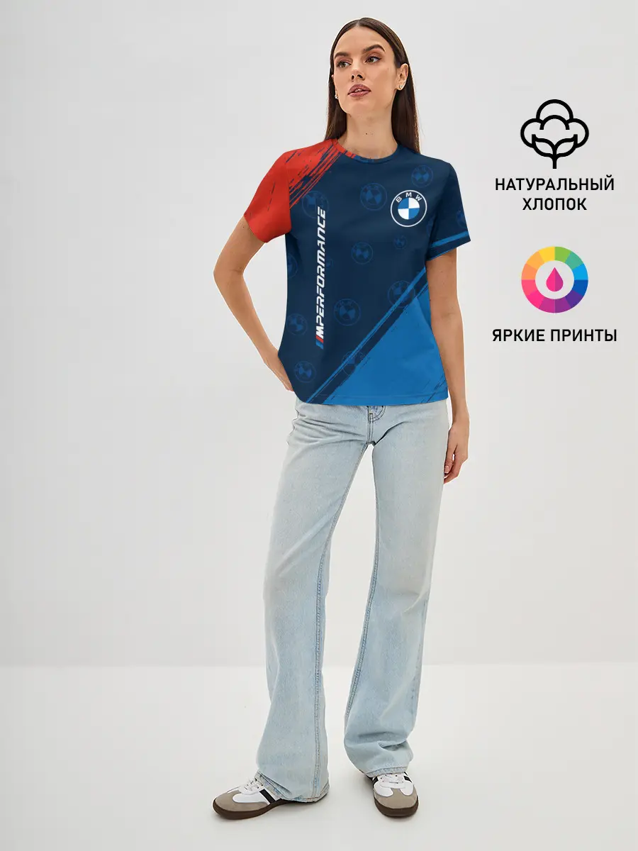 Женская базовая футболка / BMW / БМВ