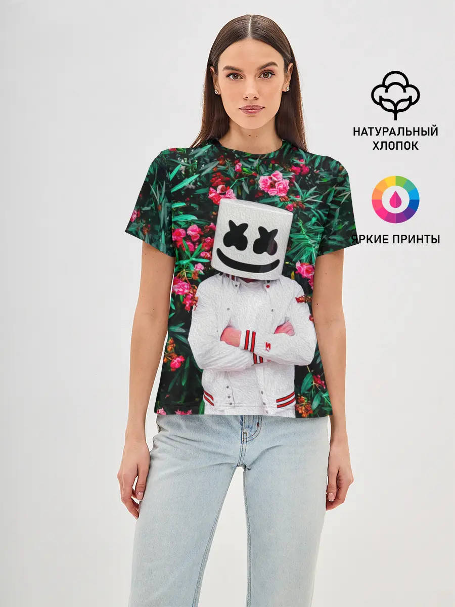 Женская базовая футболка / MARSHMELLO ROSES