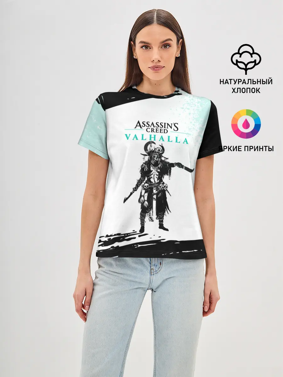 Женская базовая футболка / АССАСИН КРИД | ASSASSINS CREED VALHALLA