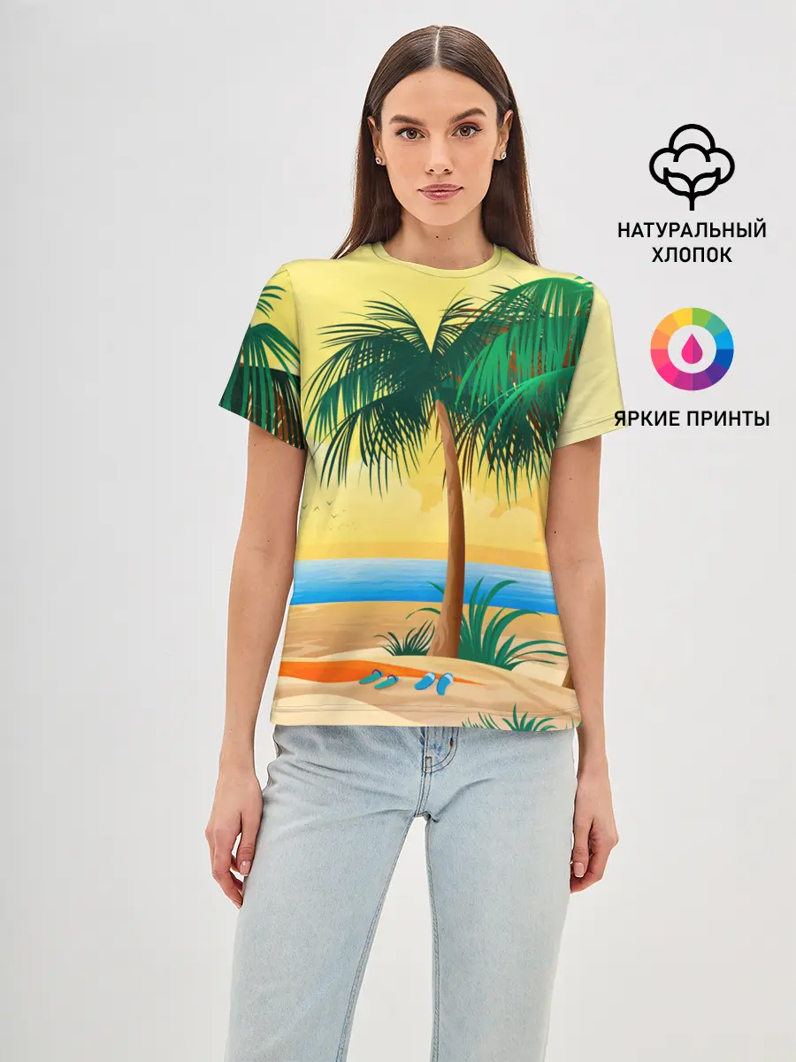 Женская базовая футболка / Пляж