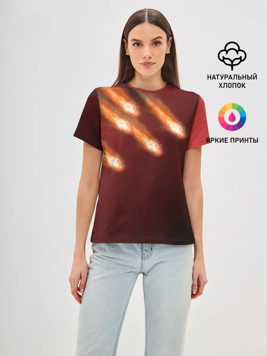 Женская базовая футболка / Падение комет