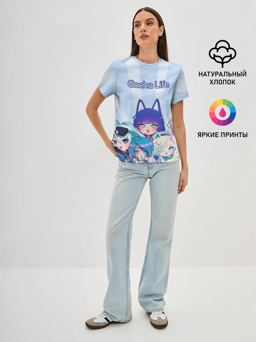 Женская базовая футболка / Gacha Club Character
