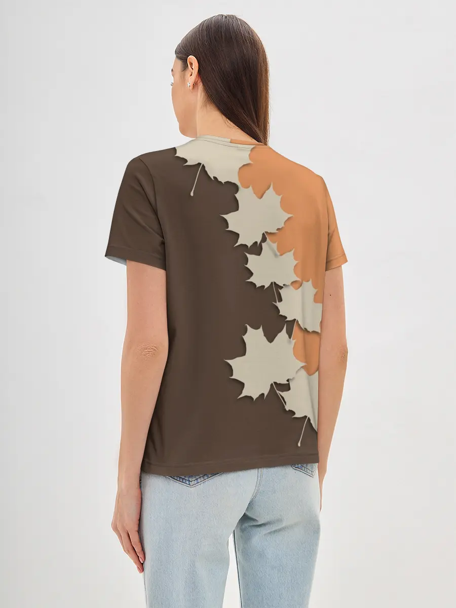 Женская базовая футболка / ОСЕННИЕ ЛИСТЬЯ