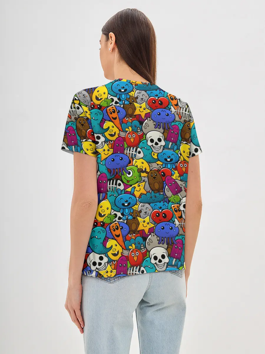 Женская базовая футболка / Граффити