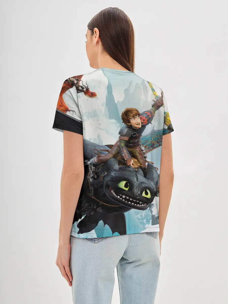 Женская базовая футболка / Как приручить дракона