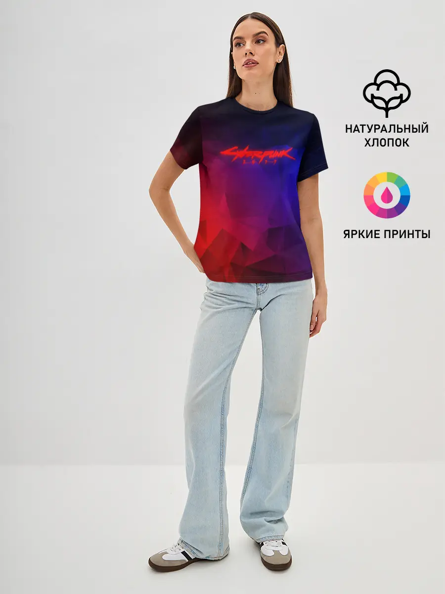 Женская базовая футболка / CYBERPUNK 2077 | КИБЕРПАНК 2077