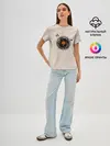 Женская базовая футболка / Natural Vinyl Records Vintage
