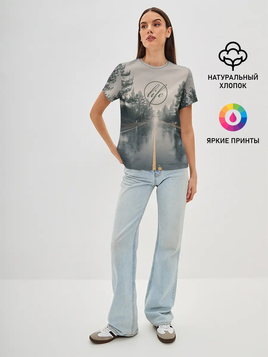 Женская базовая футболка / Life